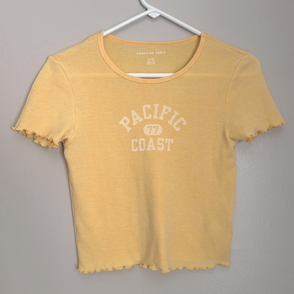 AE yellow pacific coast baby waffle tee - Picture 1 of 3